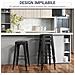 Set 4 Sgabelli da Bar in Metallo con Poggiapiedi per Interni ed Esterni, 43x43x76 cm, Nero - Foto miniatura 6
