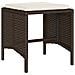 Set Divano Da Giardino 4 Pz Con Cuscini Marrone In Polyrattan - Foto miniatura 4
