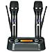 Doppio Microfono Wireless Professionale Con Ricevitore Fisso Black - Foto miniatura 1