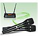 Doppio Microfono Wireless Professionale Con Ricevitore Fisso Black - Foto miniatura 4