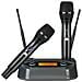 Doppio Microfono Wireless Professionale Con Ricevitore Fisso Black - Foto miniatura 6