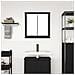 Pensile da Bagno con Specchio Rovere Nero 60x21x60 cm - Foto miniatura 9
