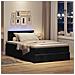 Pouf Letto Con Materasso E Led Nero 120x190cm In Velluto - Foto miniatura 3