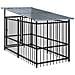 Gabbia per Cani da Esterno con Tetto in Acciaio 1,88 m² - Foto miniatura 5