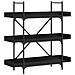 Lusso Casadino -  Libreria A 3 Ripiani Nera 100x33x108,5 Cm In Legno Multistrato - Foto miniatura 1
