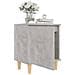 Comodino Con Gambe In Legno Massello Grigio Cemento 40x30x50 Cm - Foto miniatura 3