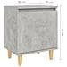 Comodino Con Gambe In Legno Massello Grigio Cemento 40x30x50 Cm - Foto miniatura 7