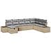 Set Divano da Giardino 8 Pezzi con Cuscini Beige Rattan Sintetico - Foto miniatura 1