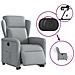Poltrona Reclinante Alzapersona Elettrica Grigio Chiaro Tessuto - Foto miniatura 9