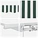 Tenda Retrattile Manuale Verde e Bianca 450x350 cm, Tessuto Sostitutivo per Tenda  per Telaio 4.5x3.5 m Verde e Bianco - Foto miniatura 8