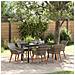 Set da Pranzo per Giardino da 7 Pezzi in Rattan Grigio - Foto miniatura 2