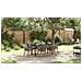 Set da Pranzo per Giardino da 7 Pezzi in Rattan Grigio - Foto miniatura 5