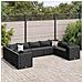 Set Salotto da Giardino con Cuscini 9pz Nero in Polyrattan - Foto miniatura 2