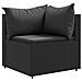 Set Salotto da Giardino con Cuscini 9pz Nero in Polyrattan - Foto miniatura 3