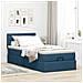 Pouf Letto con Materasso e LED Blu 100x200 cm in Tessuto - Foto miniatura 4
