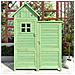Casetta Da Giardino, 118 X 54 X 173 Cm (lxpxa), Resistente Alle Intemperie, Legno, Verde, Tetto In Pvc (set, 1 Pz., 1xarmadio Per Apparecchiature) - Foto miniatura 2