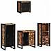Set di mobili per il bagno 4 pcs Legno massello riciclato - Foto miniatura 1
