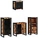 Set di mobili per il bagno 4 pcs Legno massello riciclato - Foto miniatura 2