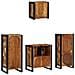 Set di mobili per il bagno 4 pcs Legno massello riciclato - Foto miniatura 9