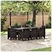 Set da Pranzo per Giardino 9 pcs Marrone Rattan Polt - Foto miniatura 2