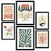 Set Di 6 Stampe Stampe Minimaliste Di Paesaggi E Natura Di Case Sulla Spiaggia Dai Colori Vivaci Per L'interior Design A3 & A4 Cornice Nera - Foto miniatura 1