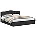 Letto con Contenitore Nero 200 x 200 cm Legno multistrato - Foto miniatura 1