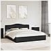 Letto con Contenitore Nero 200 x 200 cm Legno multistrato - Foto miniatura 2