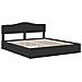 Letto con Contenitore Nero 200 x 200 cm Legno multistrato - Foto miniatura 4