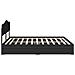 Letto con Contenitore Nero 200 x 200 cm Legno multistrato - Foto miniatura 9