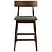 Set Di 2 Sedie Alte Isanti Legno Marrone Scuro /verde - Foto miniatura 4