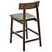 Set Di 2 Sedie Alte Isanti Legno Marrone Scuro /verde - Foto miniatura 5