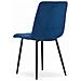 Sedia TURIN - Design ergonomico in velluto blu navy x 3 - Foto miniatura 5