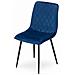 Sedia TURIN - Design ergonomico in velluto blu navy x 3 - Foto miniatura 7