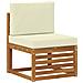 Set divani 11 pcs Naturale e Crema Legno di Acacia Massello - Foto miniatura 4