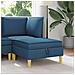 Pouf con Storage Blu Tessuto - Foto miniatura 2