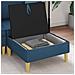 Pouf con Storage Blu Tessuto - Foto miniatura 3