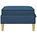 Pouf con Storage Blu Tessuto - Foto miniatura 5