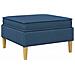 Pouf con Storage Blu Tessuto - Foto miniatura 6