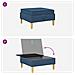 Pouf con Storage Blu Tessuto - Foto miniatura 8