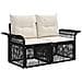 Set Divano da Giardino 12 pcs Nero e Bianco Crema polyrattan - Foto miniatura 3
