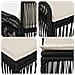 Set Divano da Giardino 12 pcs Nero e Bianco Crema polyrattan - Foto miniatura 6