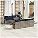 Set Divano da Giardino 9 pcs Grigio Rattan in Polipropilene - Foto miniatura 3