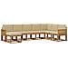 Set di divani da esterno con cuscino 8 pcs Naturale e Beige - Foto miniatura 1