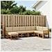 Set di divani da esterno con cuscino 8 pcs Naturale e Beige - Foto miniatura 2