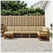 Set di divani da esterno con cuscino 8 pcs Naturale e Beige - Foto miniatura 3