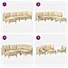 Set di divani modulari con spazio di archiviazione 5 pcs Crema - Foto miniatura 9