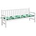 Cuscino per panchina da giardino con motivo a foglie 200x50x7 cm Tessuto Oxford - Foto miniatura 3