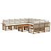 Set Divano da Giardino 12 pz Naturale e Bianco Crema polyrattan - Foto miniatura 1