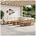 Set Divano da Giardino 12 pz Naturale e Bianco Crema polyrattan - Foto miniatura 10