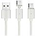 Cavo Magnetico Usb Verso Usb Type C 1m In Nylon Intrecciato - Foto miniatura 1